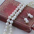 Snh Natural 8mm Baroque Pearl Jewelry Set 925 Silver